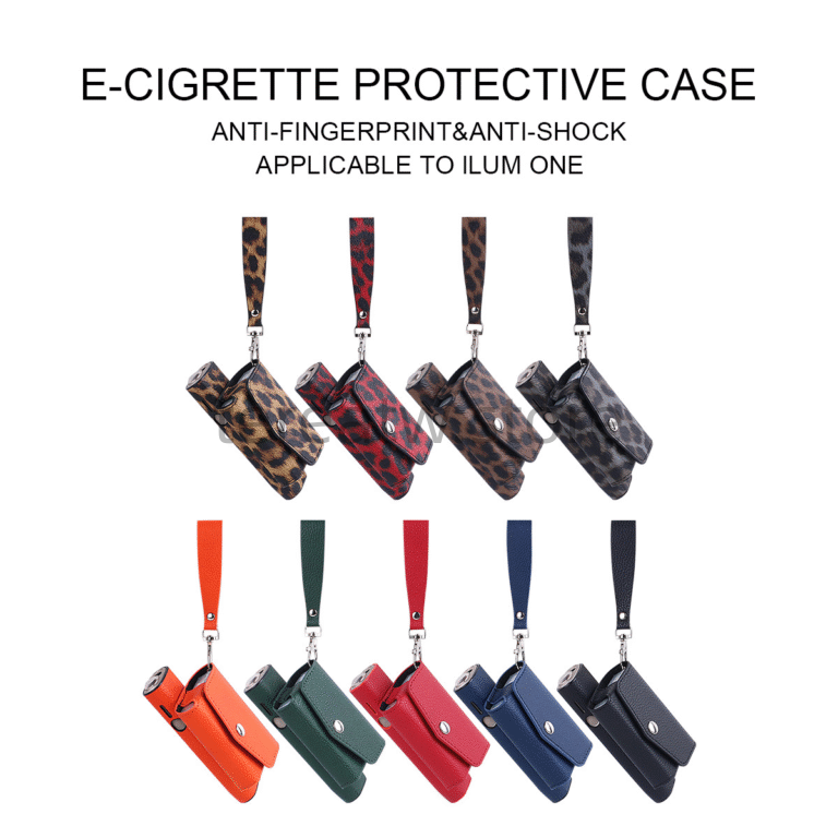IQOS ILUMA ONE 專用一體式收納保護套 煙機煙彈全包保護殼 附手腕帶 6 ILUMA ONE豹紋皮革款煙彈煙機一體防護殼