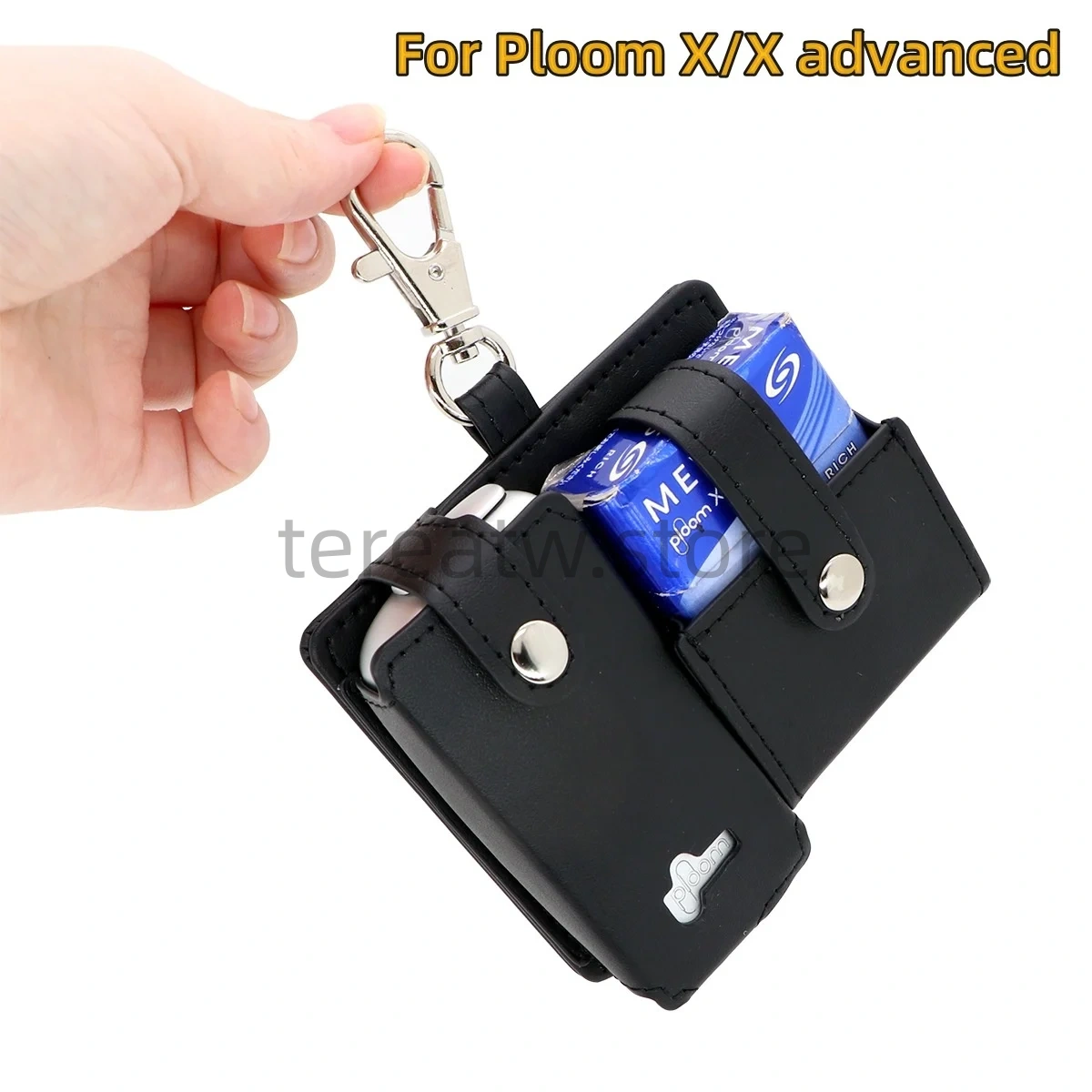 Ploom X/Advanced 專用皮革掛包|主機與煙彈一體收納便攜套 3 煙機一體裝飾袋高質感皮革與便攜掛扣