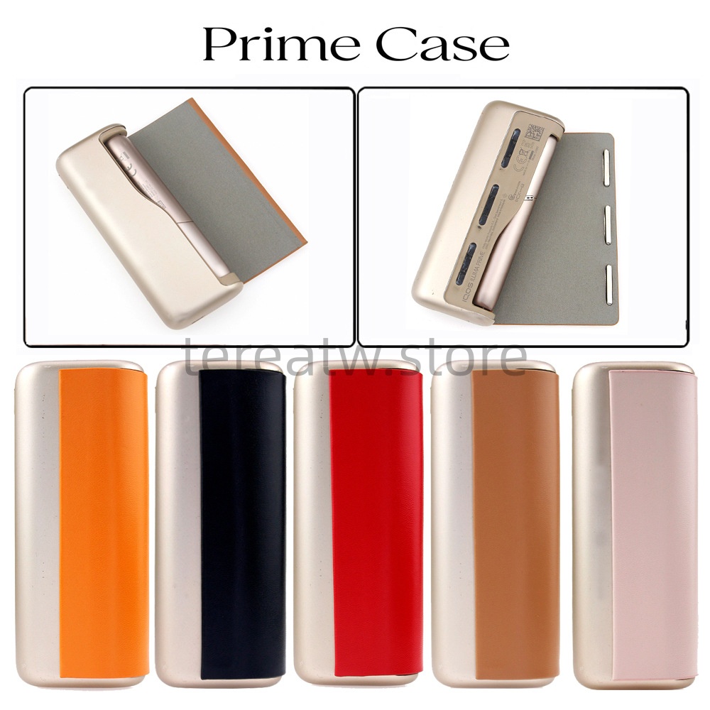 IQOS ILUMA PRIME 充電倉專用全包式保護殼 防摔防刮裝飾殼 電子煙配件批發 4 充電倉全包保護殼純皮撞色優雅個性