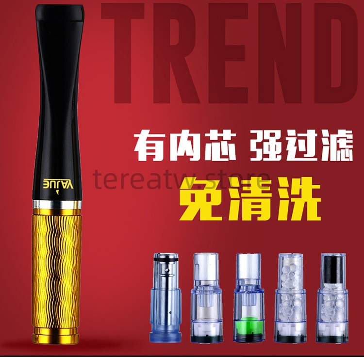 卓越淨煙 YJ-011 金屬煙嘴|可換芯循環過濾・粗細兩用・享受純淨吸煙體驗 1 雅爵 YJ-011 換芯型循環過濾金屬煙嘴