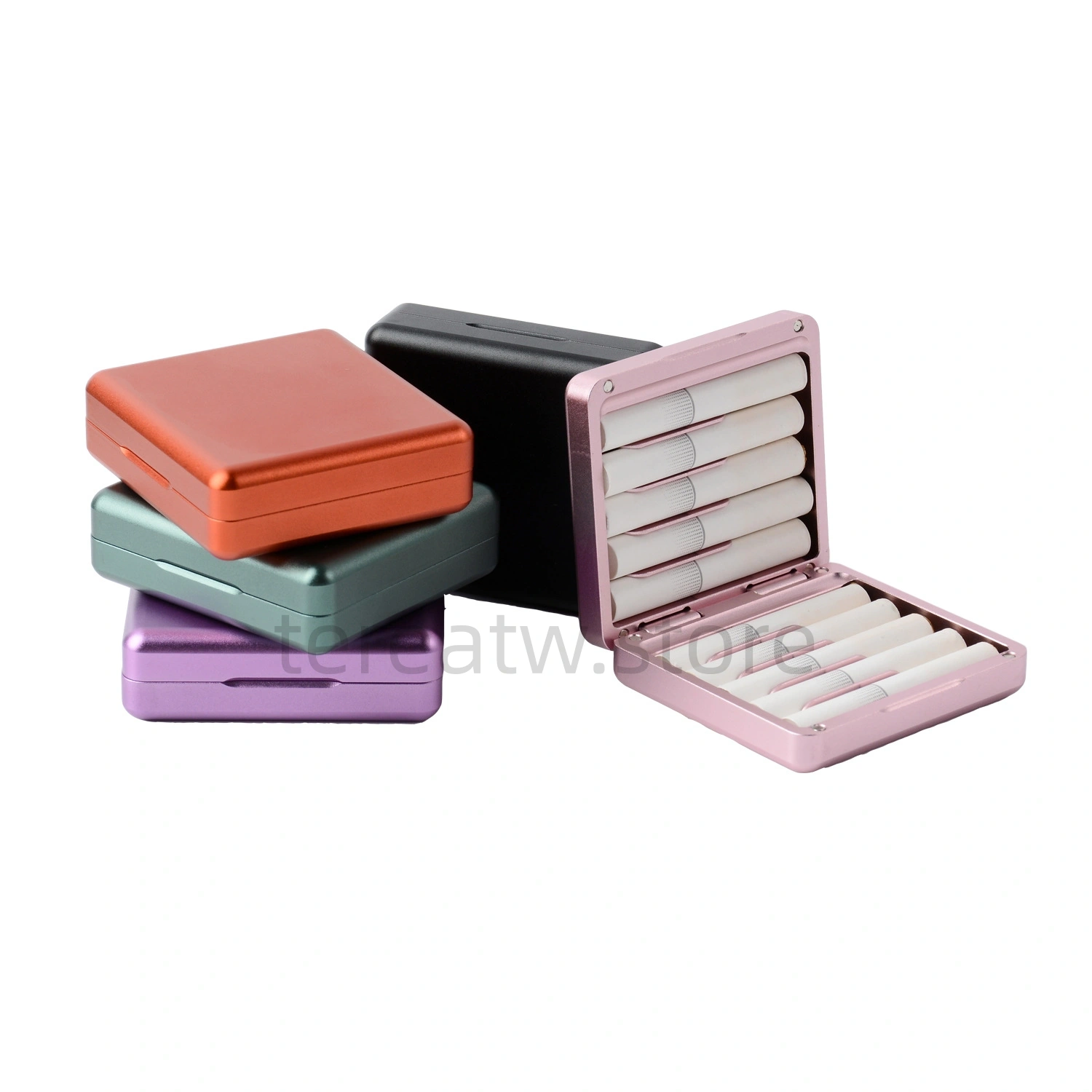 💎 IQOS TEREA / ILUMA 專用鋁合金煙盒:10支裝翻蓋式防護收納 1 IQOS TEREA 鋁合金翻蓋式煙盒